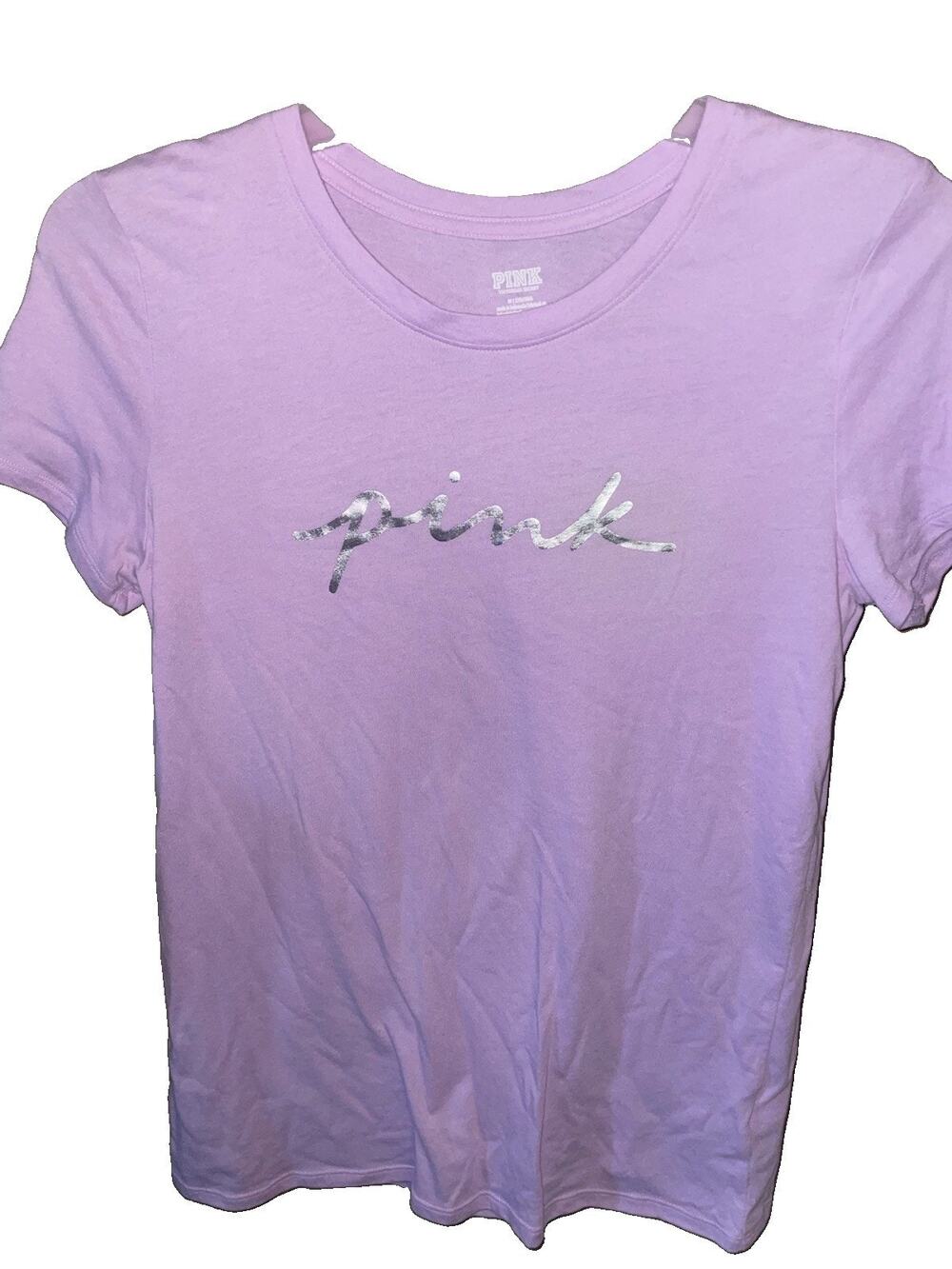 Victoria’s Secret PINK Lilac Short Sleeve Tshirt Sz Medium Lightweight Cute